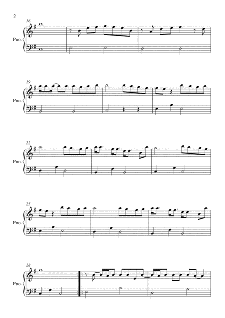 Attention E Minor By Charlie Puth Easy Piano Page 2