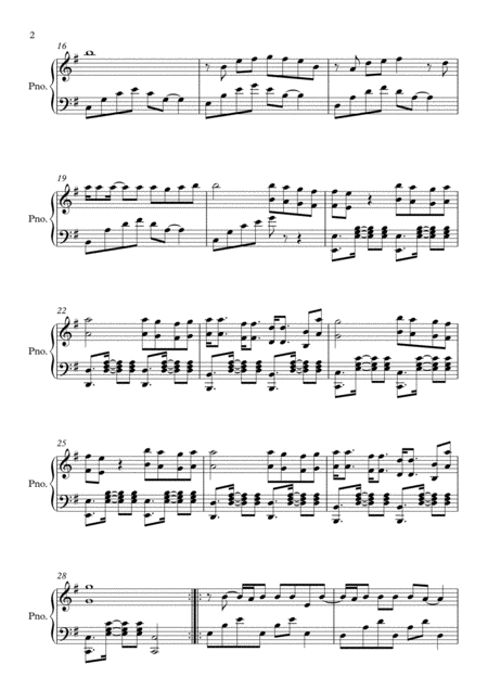 Attention E Minor By Charlie Puth Piano Page 2