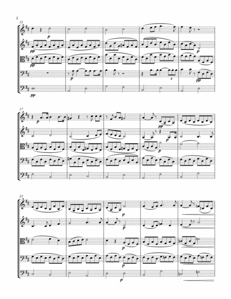 Au Fond Du Temple Saint From The The Pearl Fishers String Quintet Page 2