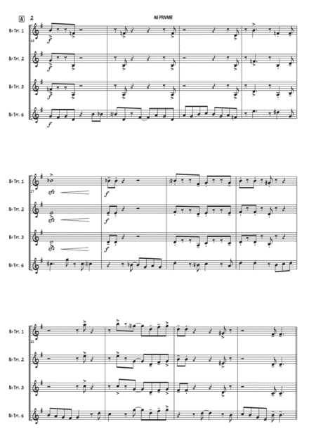Au Privave Clarinet Quartet Page 2