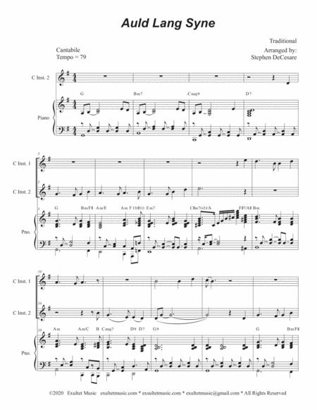Auld Lang Syne Duet For C Instruments Page 2