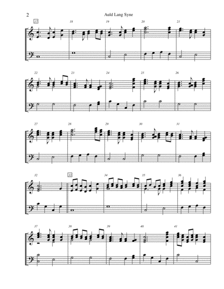 Auld Lang Syne For 3 Octave Handbell Choir Page 2