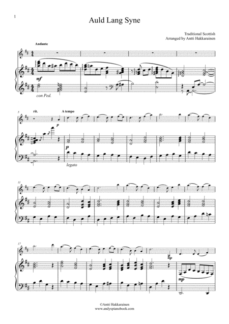 Auld Lang Syne Violin Piano Page 2