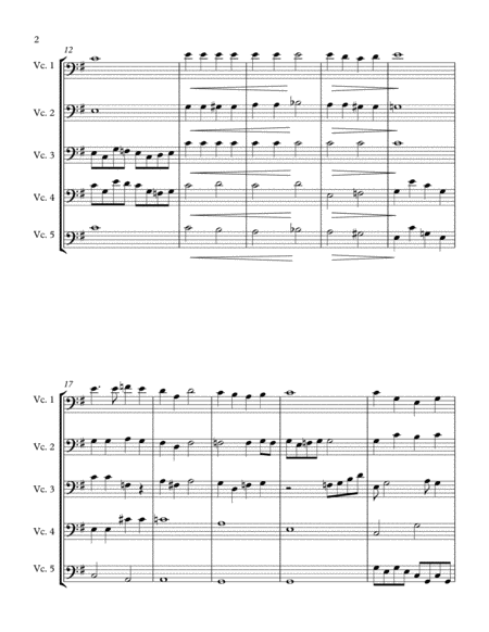 Aura Lee Love Me Tender For Cello Quintet Page 2