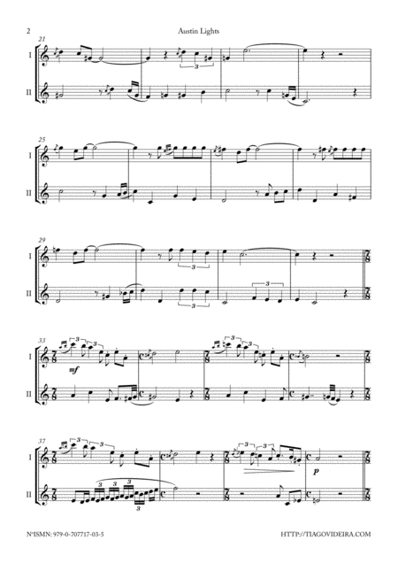 Austin Lights Duet For At Saxophones Page 2