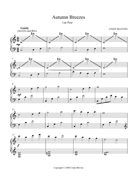 Autumn Breezes An Original Solo For Lap Harp From My Book Etheriality The Lap Harp Version Page 2