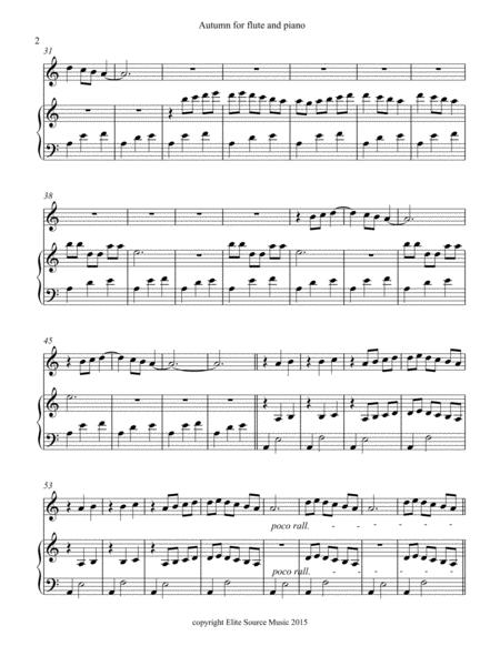 Autumn For Flute And Piano Page 2