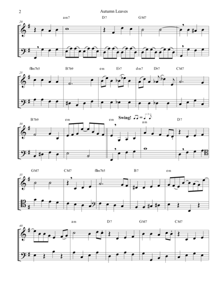 Autumn Leaves For Violin And Cello Duo Page 2