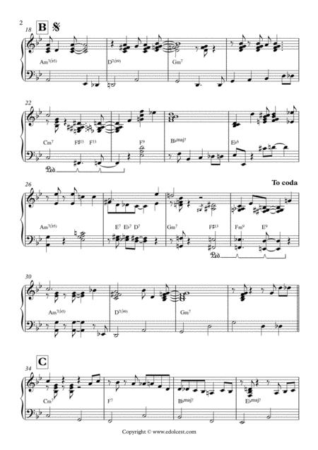 Autumn Leaves Solo Piano Includes A Written Improvisation Section Page 2