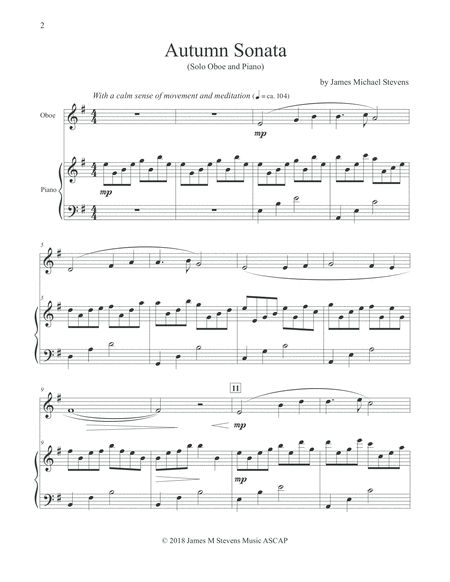 Autumn Sonata Oboe Piano Page 2