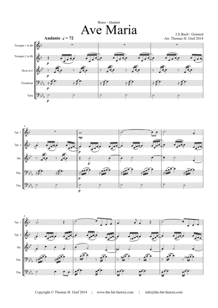 Ave Maria Bach Gounot Brass Quintet Page 2