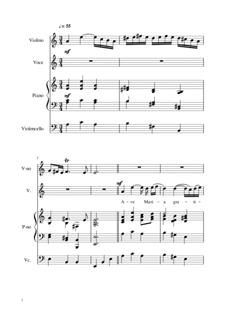 Ave Maria Based On Violin Concerto A Vivaldiego Page 2