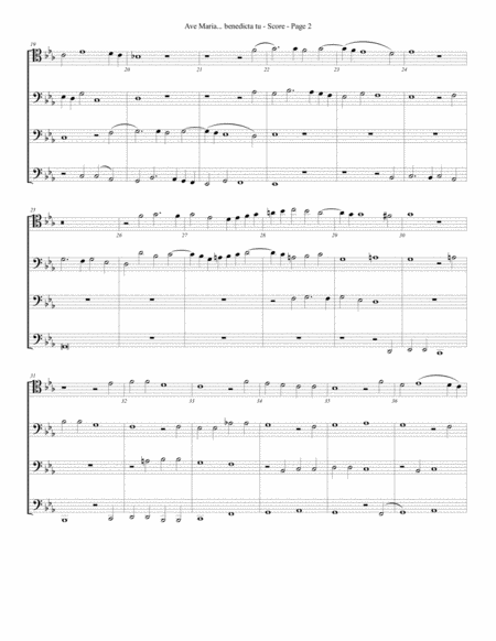 Ave Maria Benedicta Tu For Trombone Or Low Brass Quartet Page 2