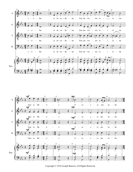 Ave Maria By Jacob Arcadelt Satb And Piano Page 2