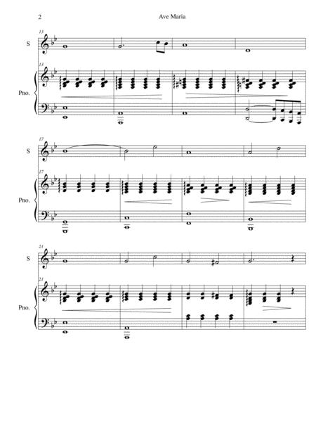 Ave Maria Caccini Soprano Piano Page 2