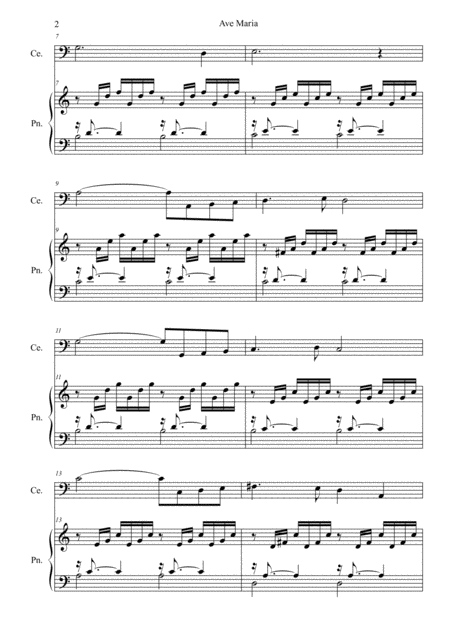 Ave Maria Cello Page 2