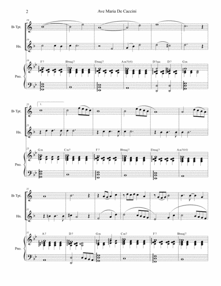 Ave Maria De Caccini Duet For Bb Trumpet French Horn Page 2