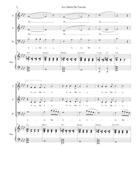 Ave Maria De Caccini Vocal Trio Sab Page 2