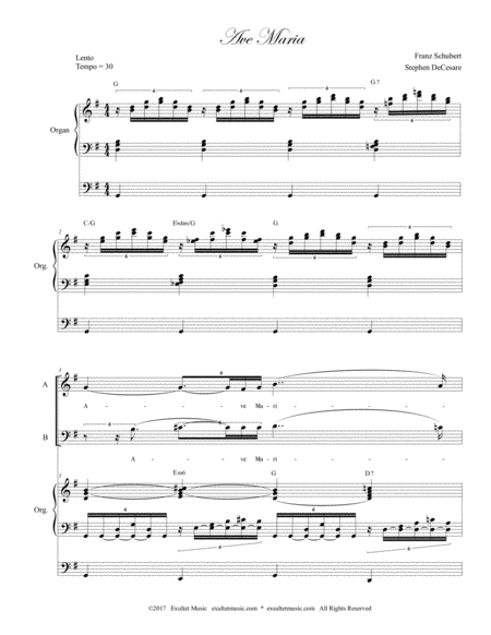 Ave Maria Duet For Alto And Bass Solo Organ Accompaniment Page 2