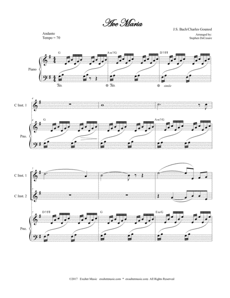 Ave Maria Duet For C Instruments Page 2