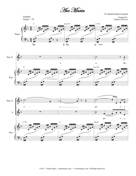 Ave Maria Duet For Soprano And Alto Solo High Key Page 2