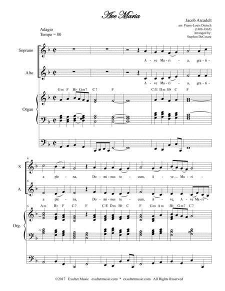 Ave Maria Duet For Soprano And Alto Solo Page 2