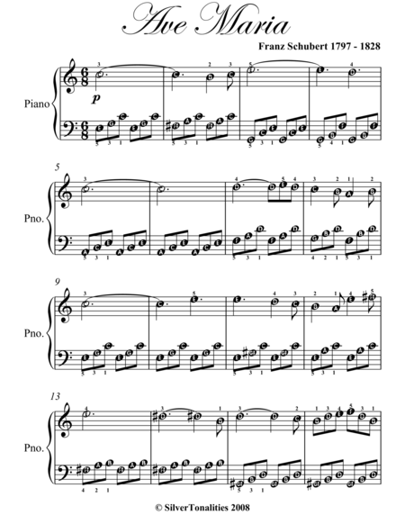 Ave Maria Easy Piano Sheet Music Page 2