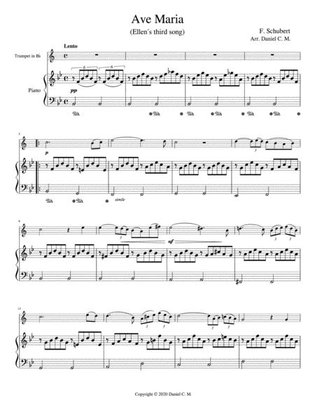 Ave Maria For Bb Trumpet And Piano Simplified Page 2