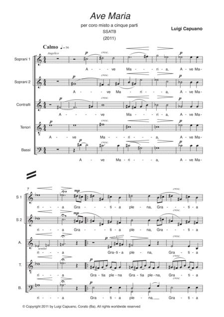 Ave Maria For Choir Ssatb Page 2