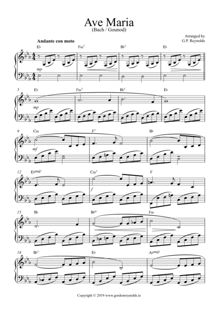 Ave Maria For Piano Page 2