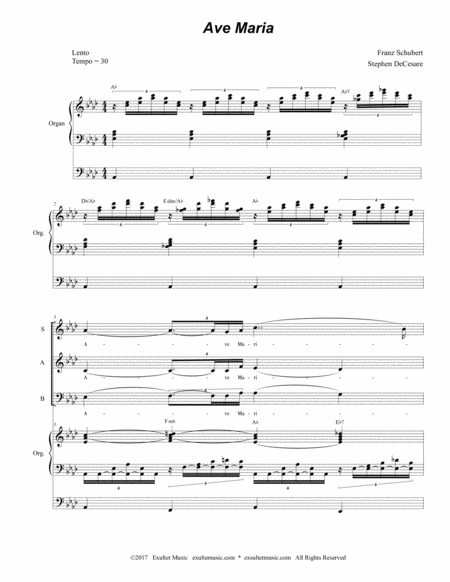 Ave Maria For Sab Organ Accompaniment Page 2