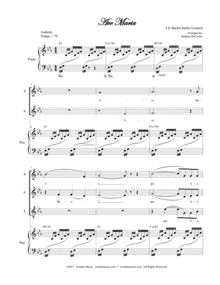 Ave Maria For Satb High Medium Key Page 2