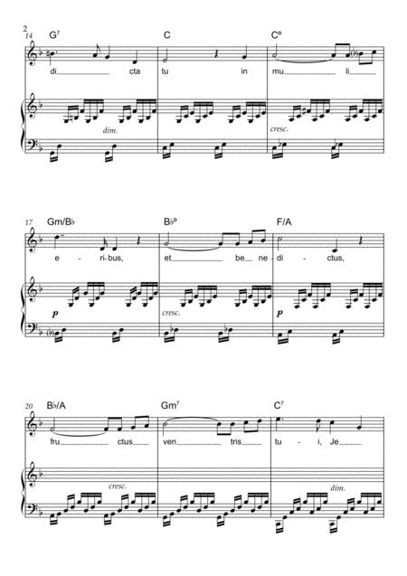 Ave Maria Gounod Piano And Voice Page 2