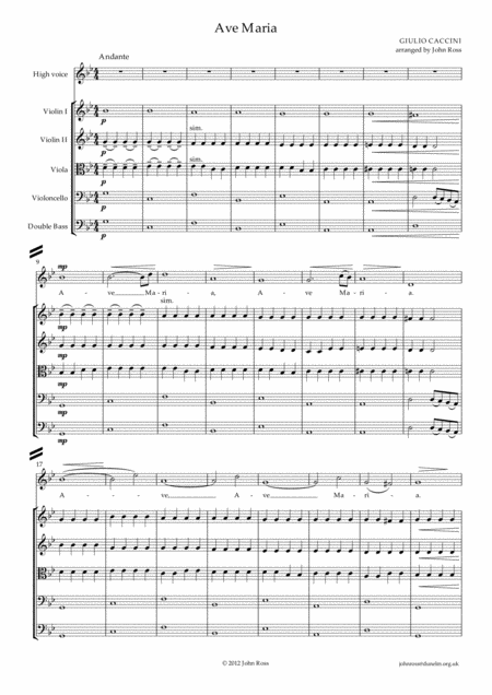 Ave Maria High Voice Strings Page 2