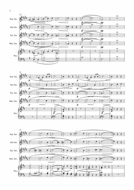 Ave Maria Ii 38 Franz Liszt For Saxophine Quartet And Piano Page 2