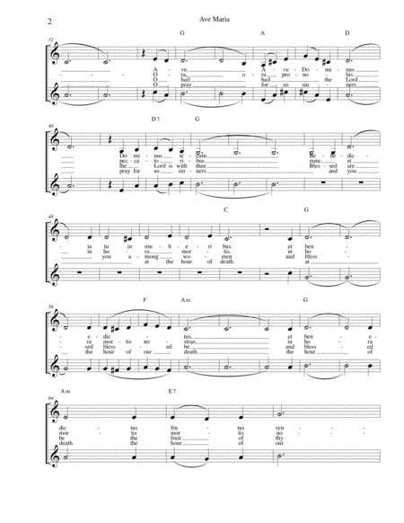 Ave Maria Latin And English Lyrics Included For Duet A Cappella Page 2