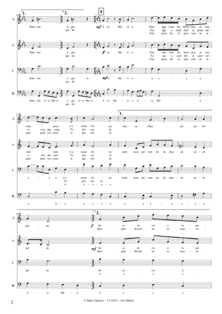 Ave Maria Marc Garetto For Satb Choir Page 2