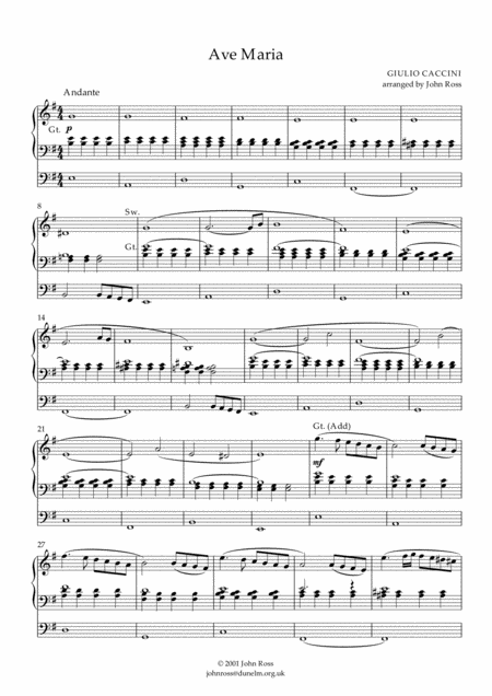 Ave Maria Organ Solo Page 2