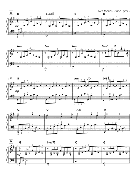 Ave Maria Piano Part Page 2