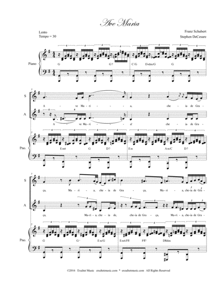 Ave Maria Portuguese Lyrics Duet For Soprano And Alto Solo Low Key Page 2