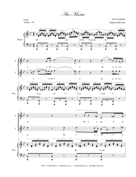 Ave Maria Portuguese Lyrics Duet For Soprano And Tenor Solo High Key Page 2
