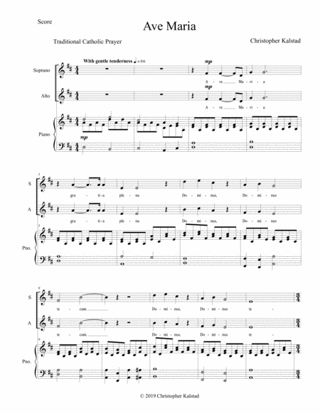 Ave Maria Sa And Piano Page 2