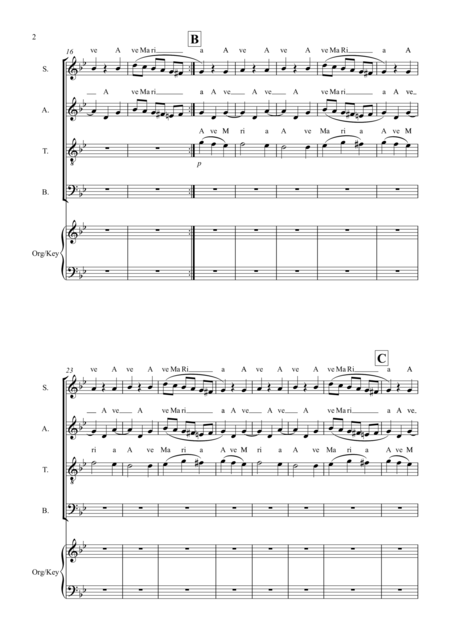 Ave Maria Satb For Choir Page 2