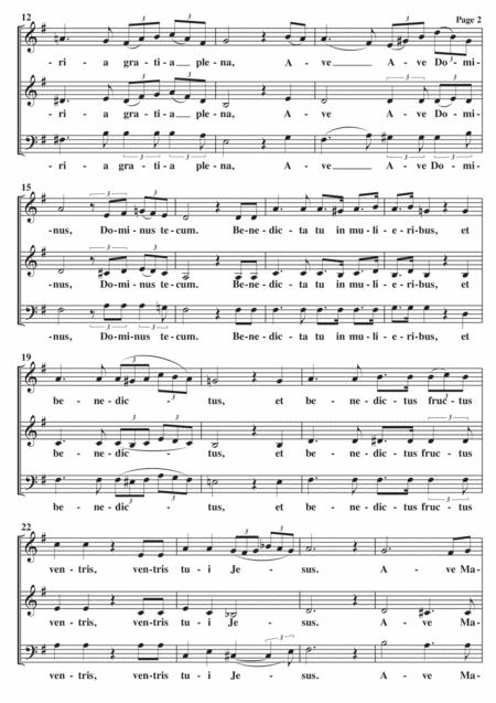 Ave Maria Schubert A Cappella Sab Page 2