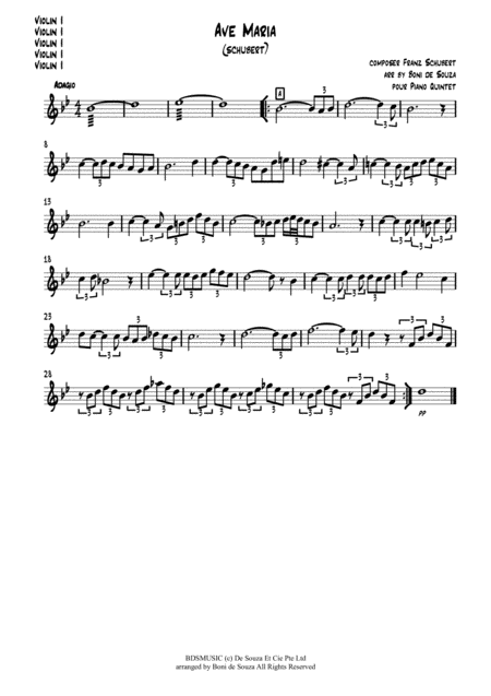Ave Maria Schubert Piano Strings Octet Page 2