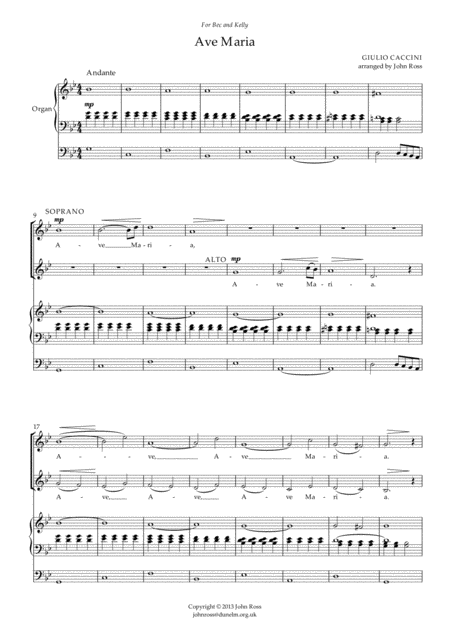 Ave Maria Soprano Alto Duet Organ Page 2