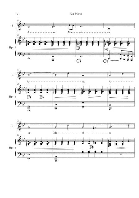 Ave Maria Soprano Harp Page 2