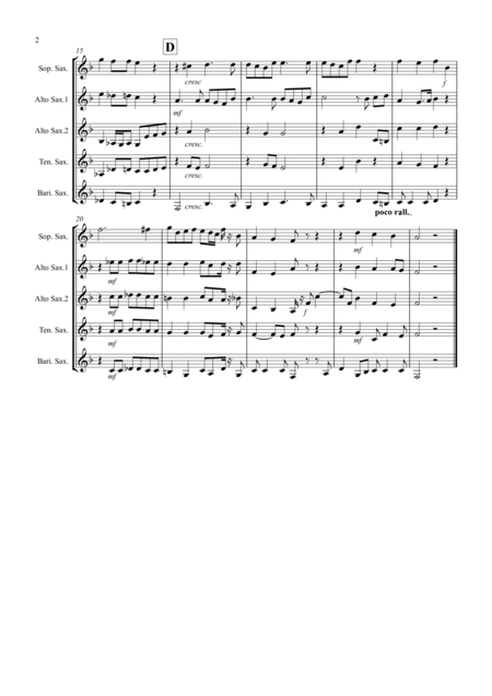 Ave Verum Corpus For Saxophone Quintet Page 2