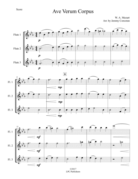 Ave Verum Corpus For Three Flutes Page 2