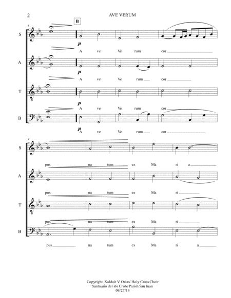 Ave Verum Corpus Musicam Sacram Page 2